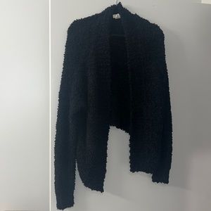 Yes Lola black fuzzy cardigan